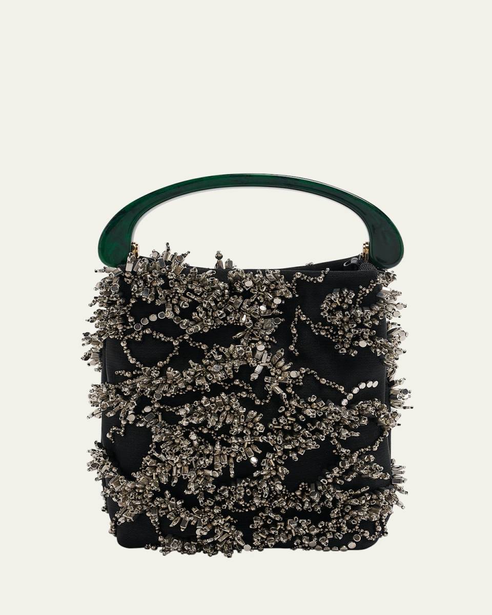 Crisp Embellished Top-Handle Bag